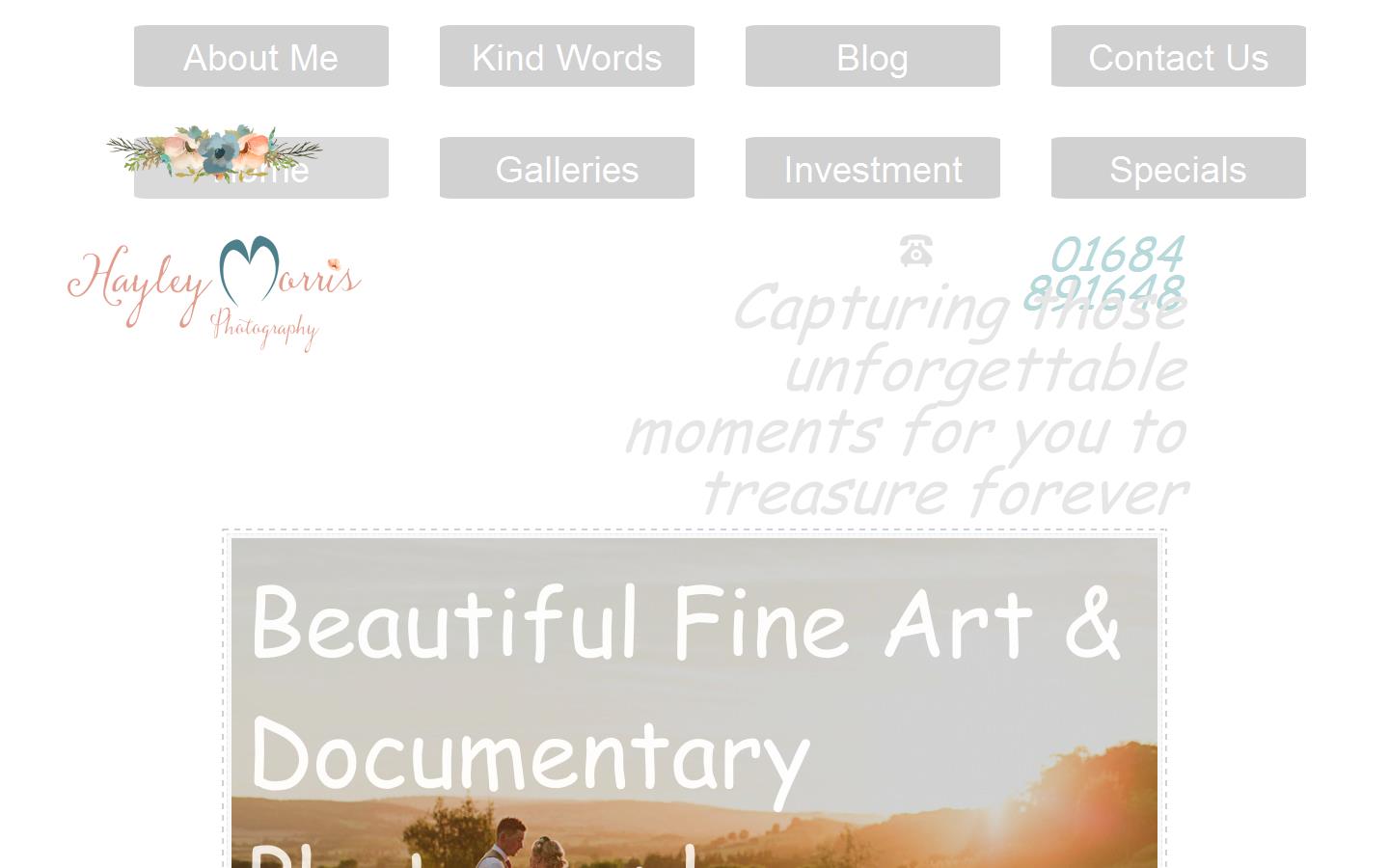 Hayley Morris Photography Website