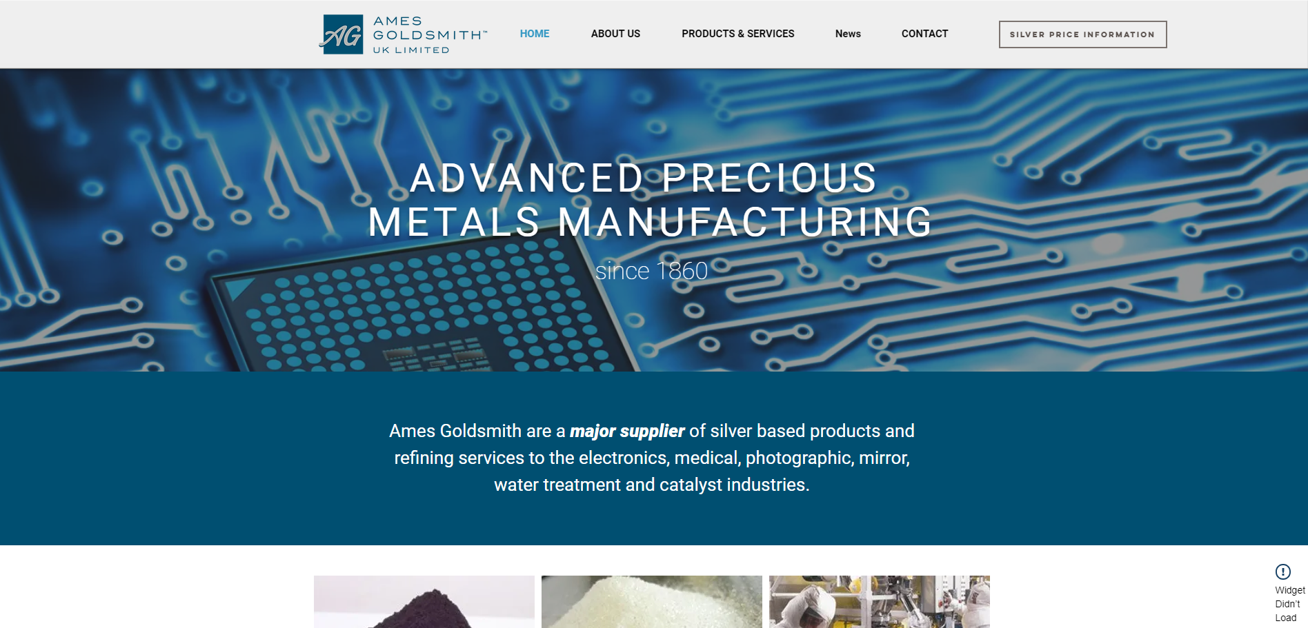 Ames Goldsmith UK Ltd Website