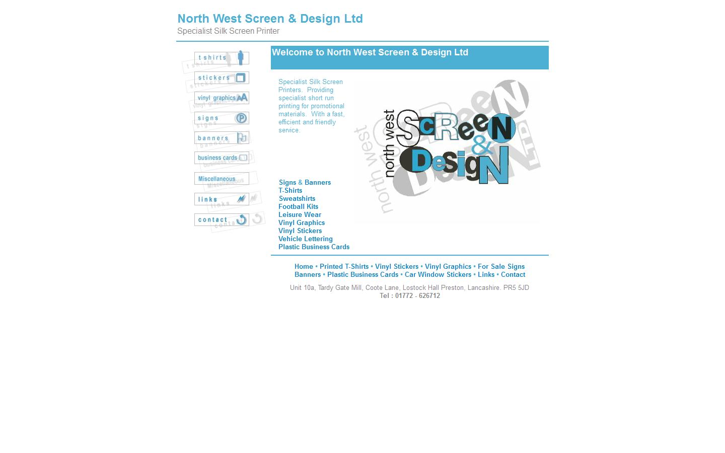 North West Screen & Design Ltd Website