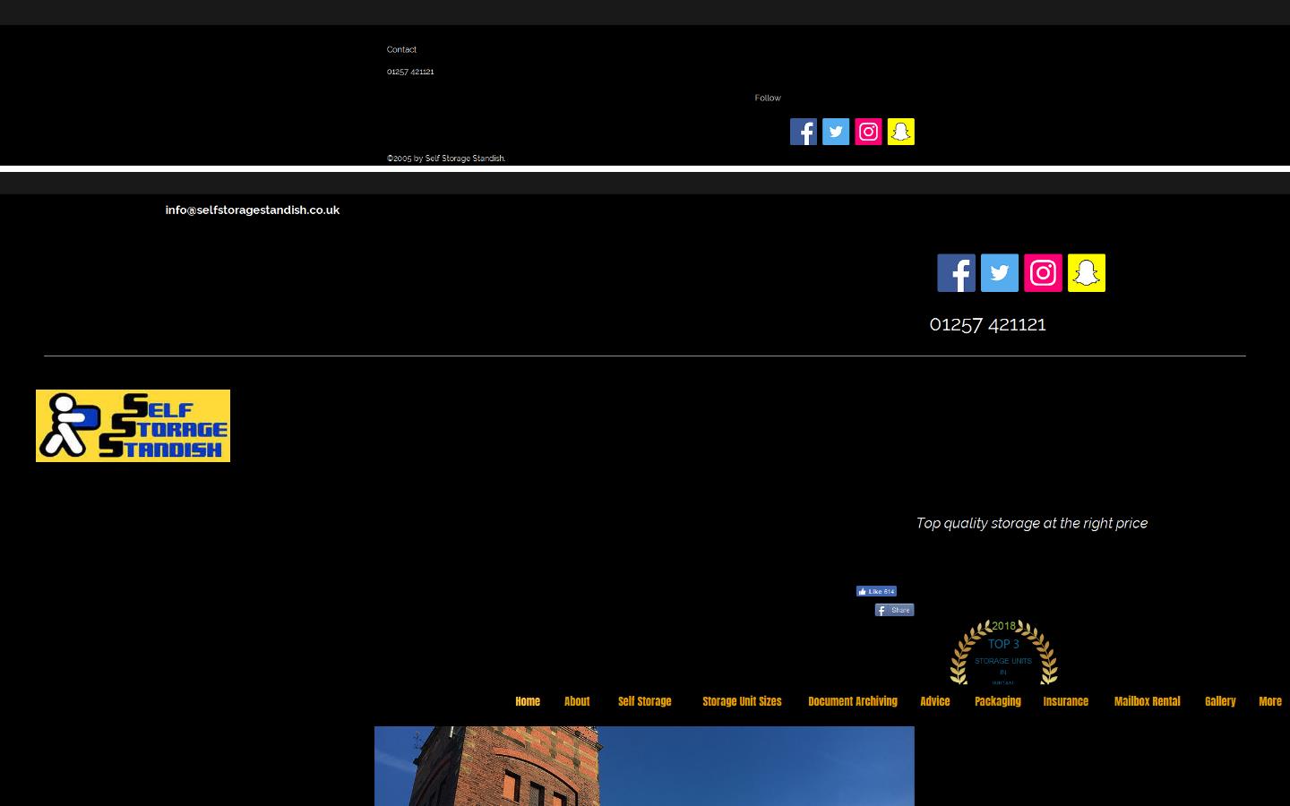 Self Storage Standish Website