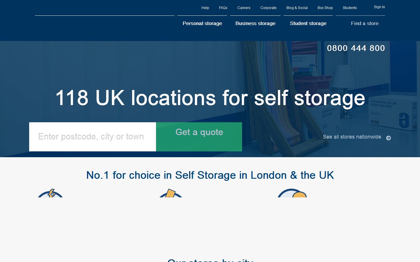 Safestore Self Storage Website
