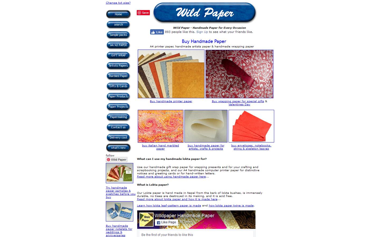 Wild Paper Website