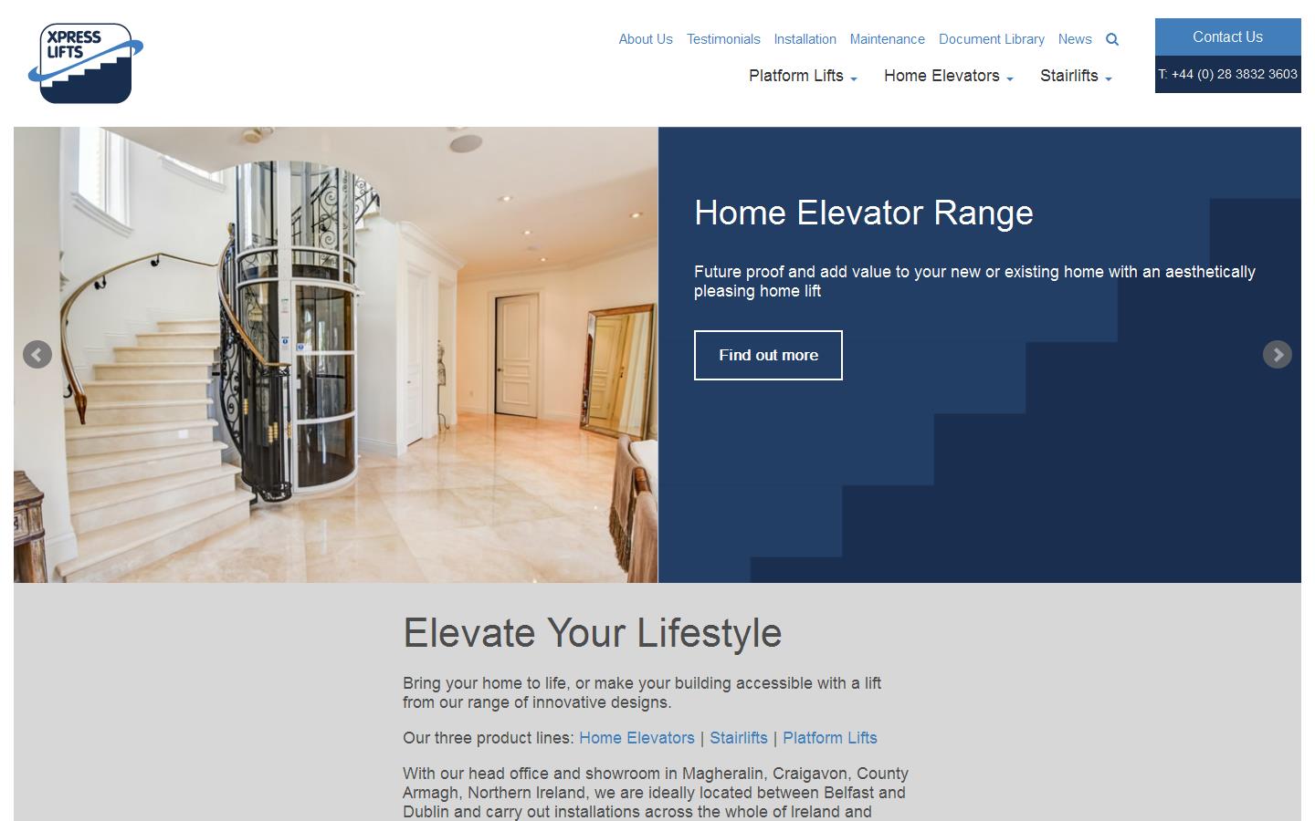 Xpress Lifts Website