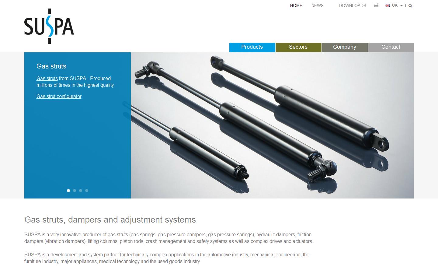 Suspa UK Ltd Website