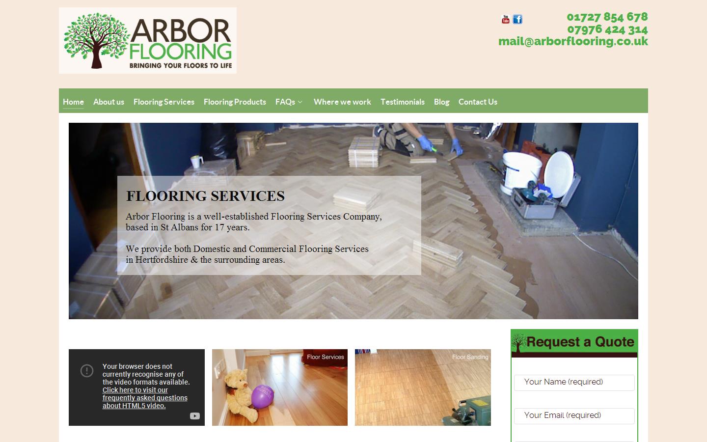Arbor Flooring Website