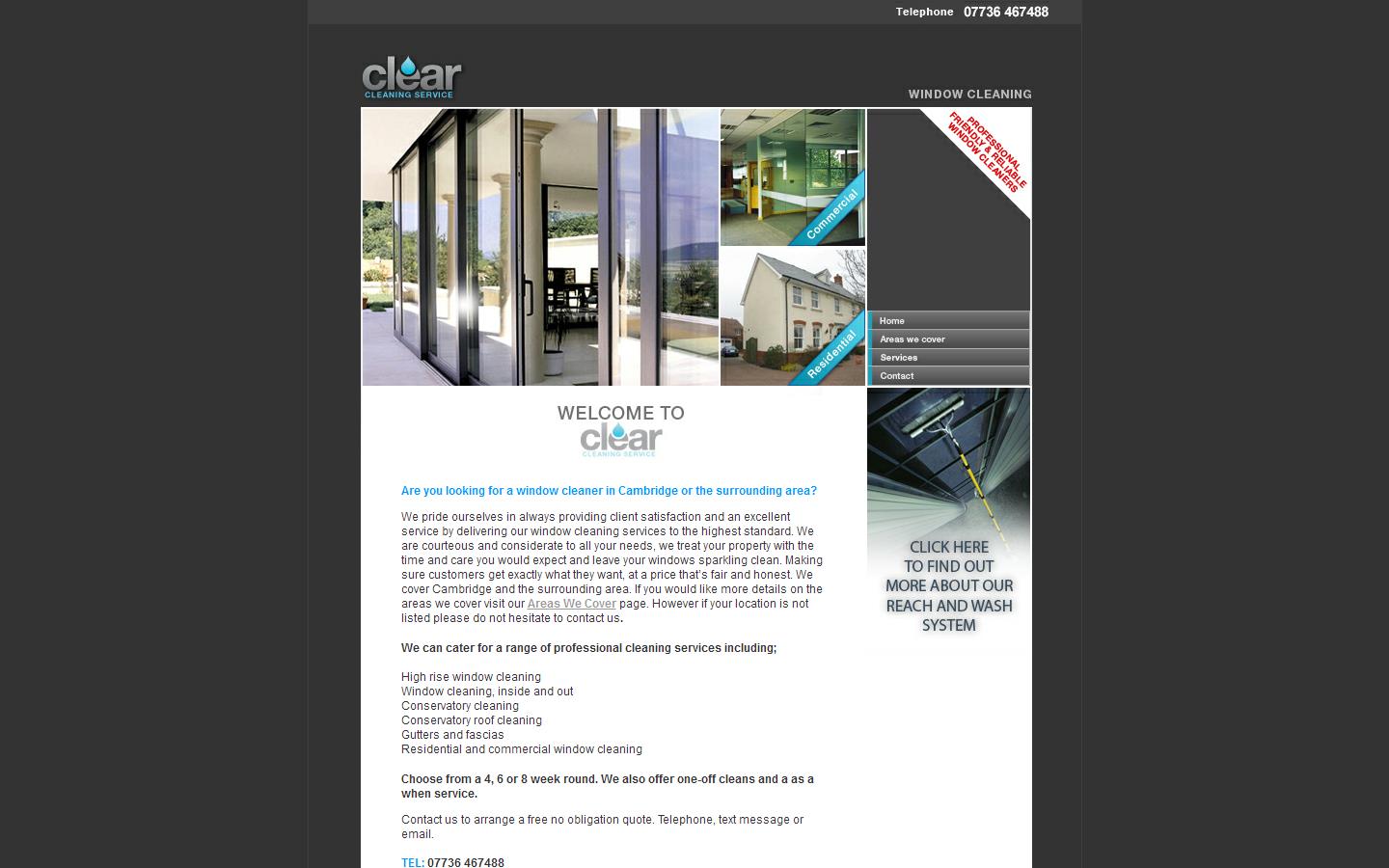 Clear Cleaning Service Website