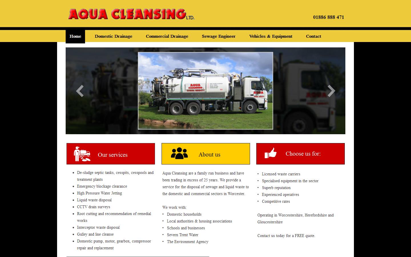 Aqua Cleansing Ltd Website