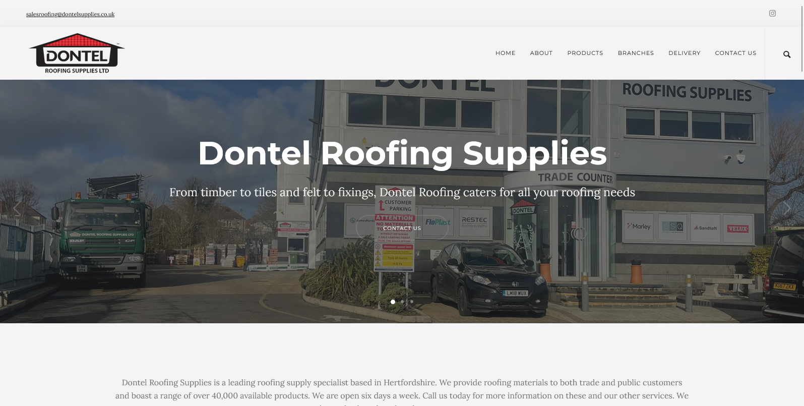 Dontel Roofing Supplies Ltd Website