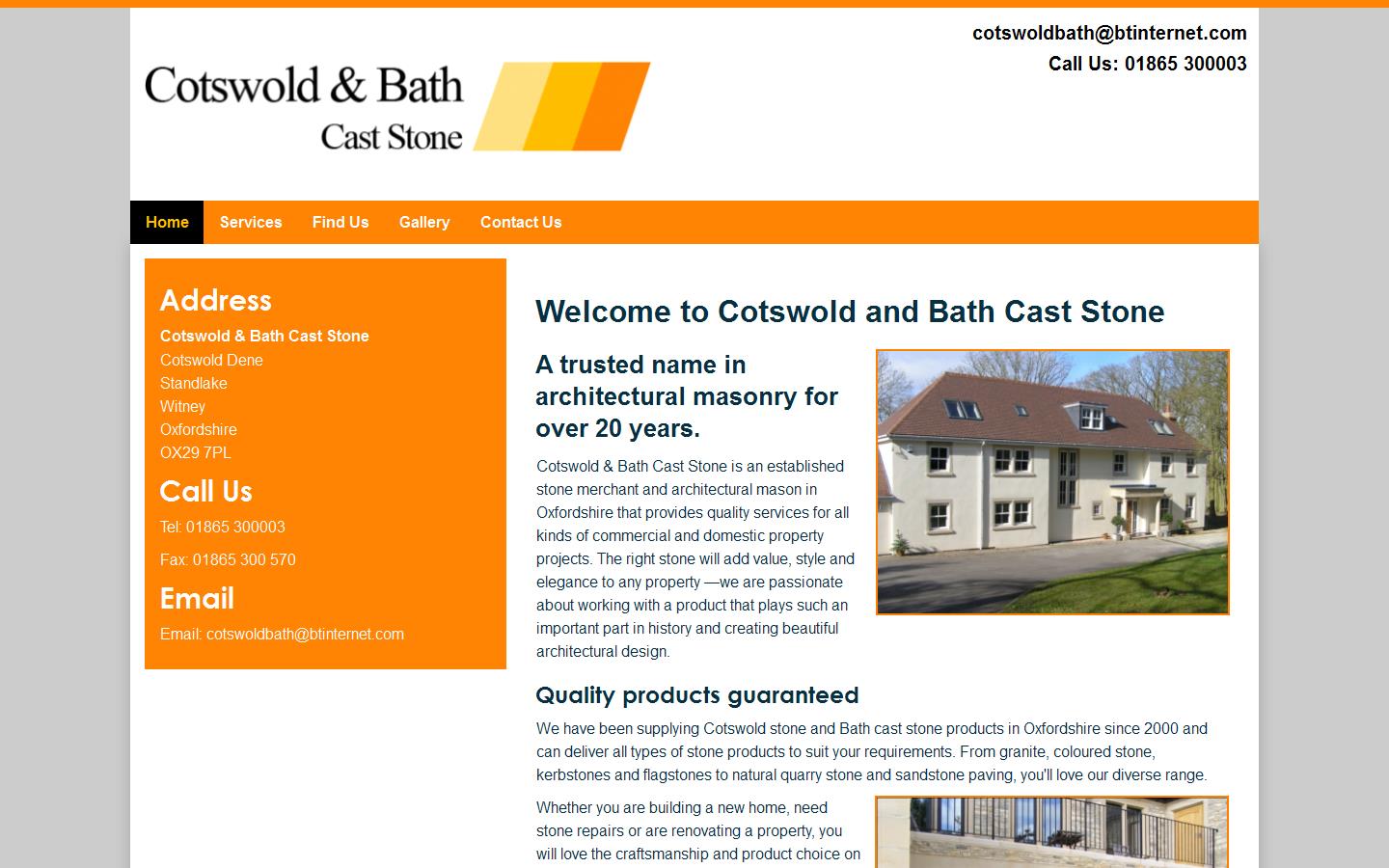 Cotswold & Bath Cast Stone Website