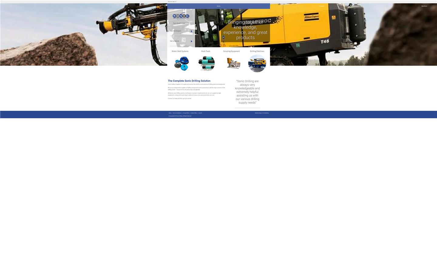 Sonic Drilling Supplies Ltd Website