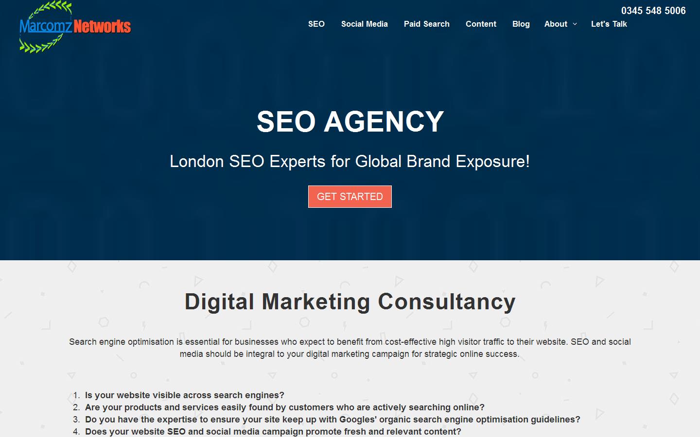 Marcomz Networks Website