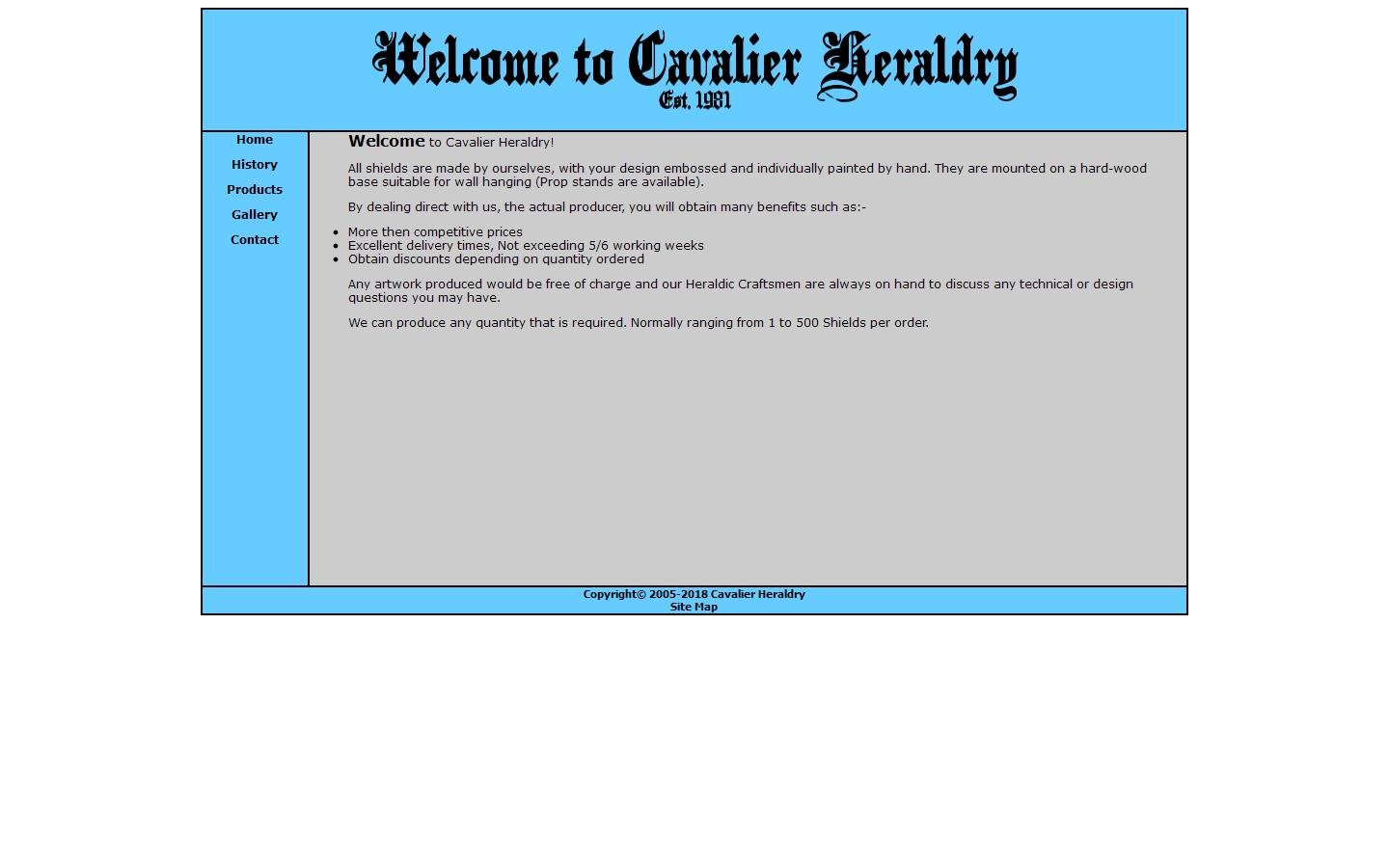 Cavalier Heraldry Website