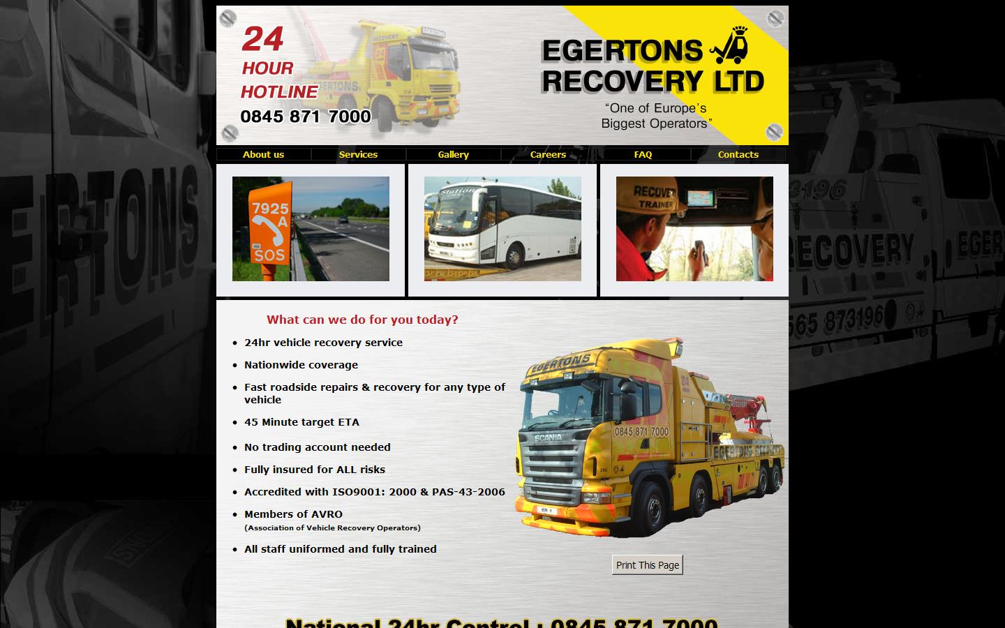 Egertons Recovery Website