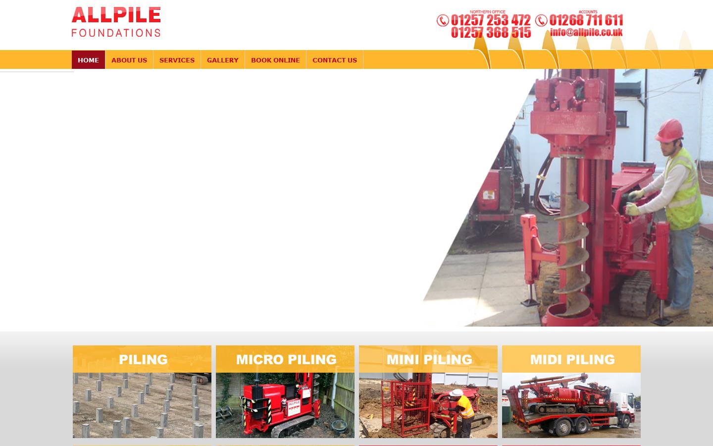 Allpile Foundations Ltd Website
