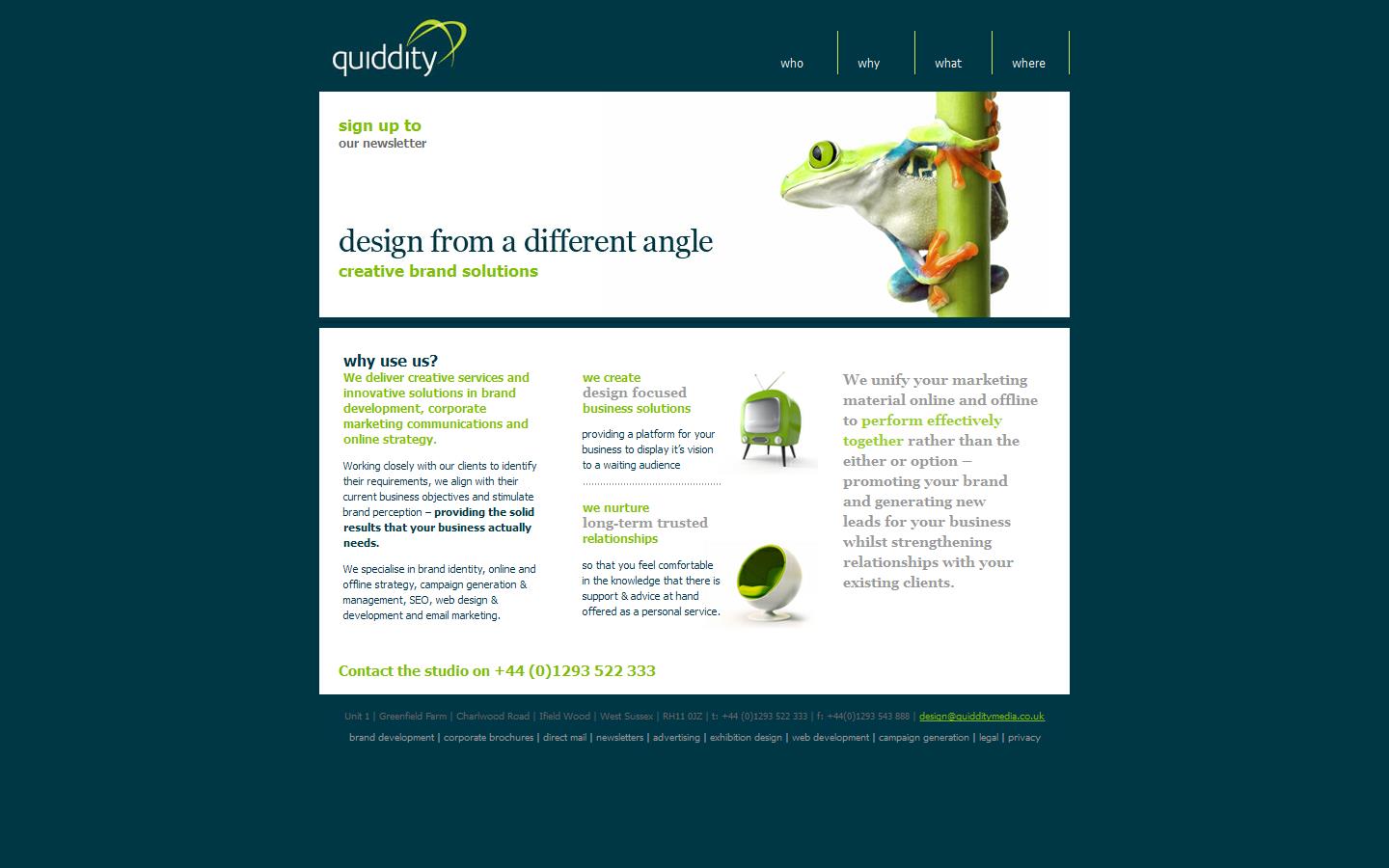 Quiddity Media Ltd Website