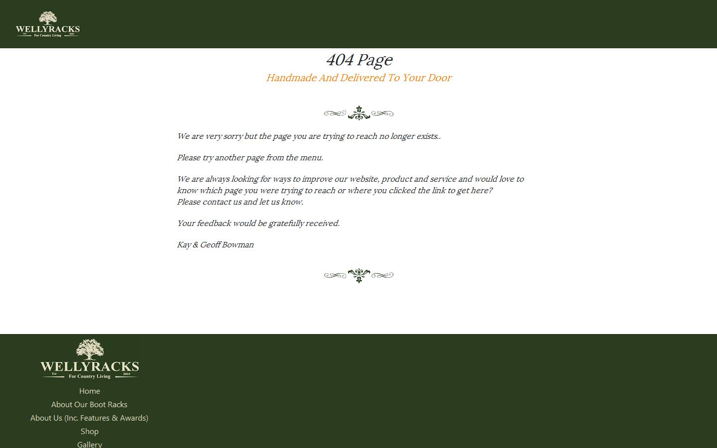 Wellyracks Website