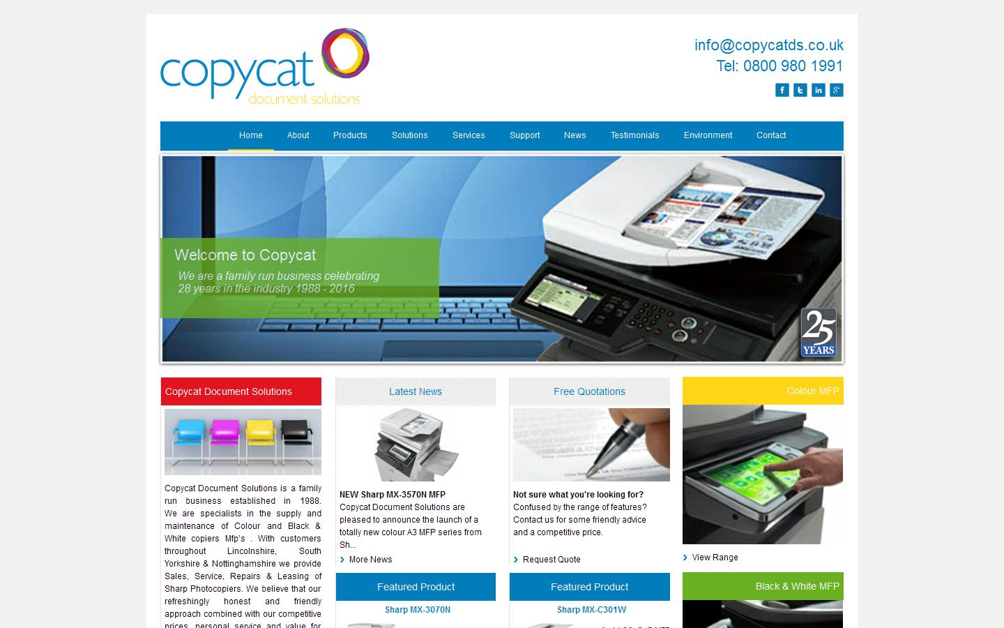 Copycat Document Solutions Website