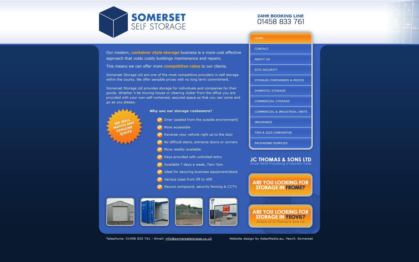 Somerset Storage Ltd Website
