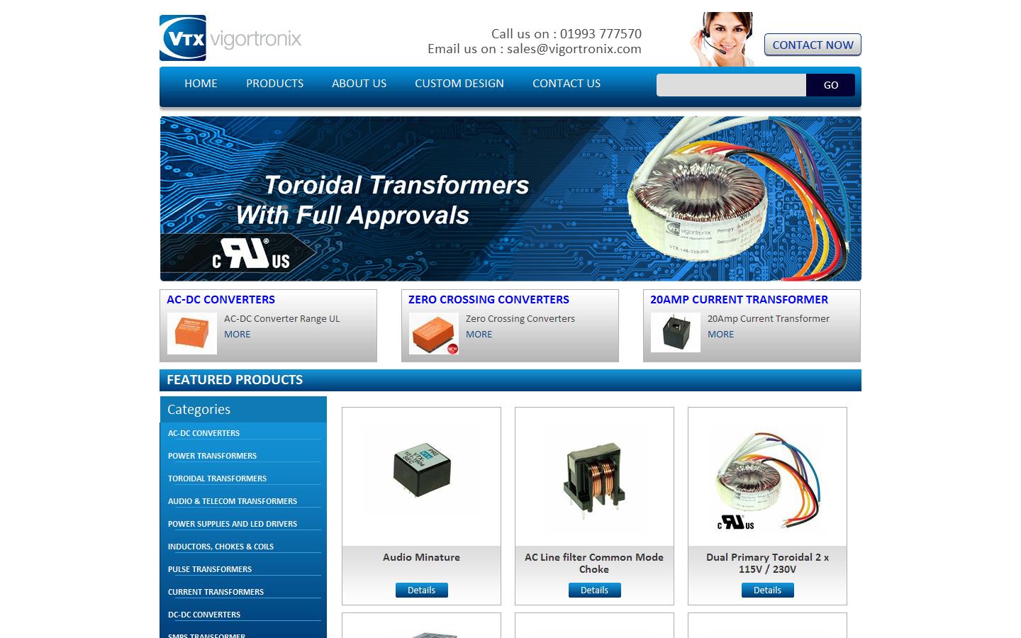 Vigortronix UK Ltd Website