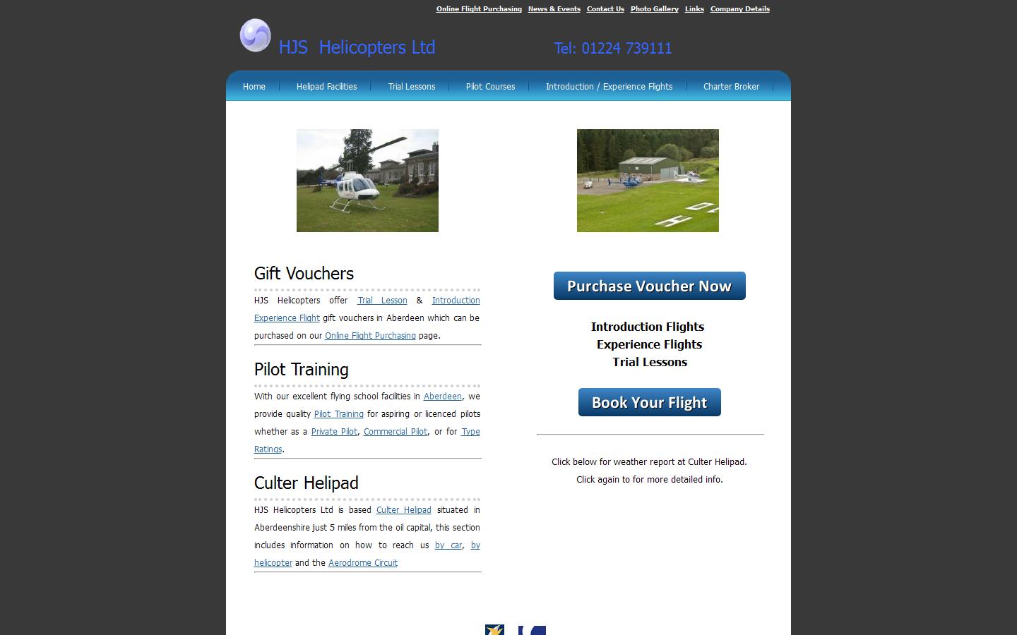 H J S Helicopters Ltd Website