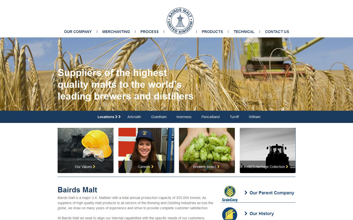Bairds Malt Website