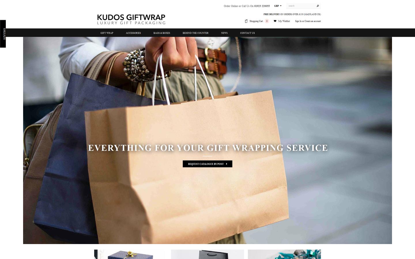 Kudos Giftwrap Website