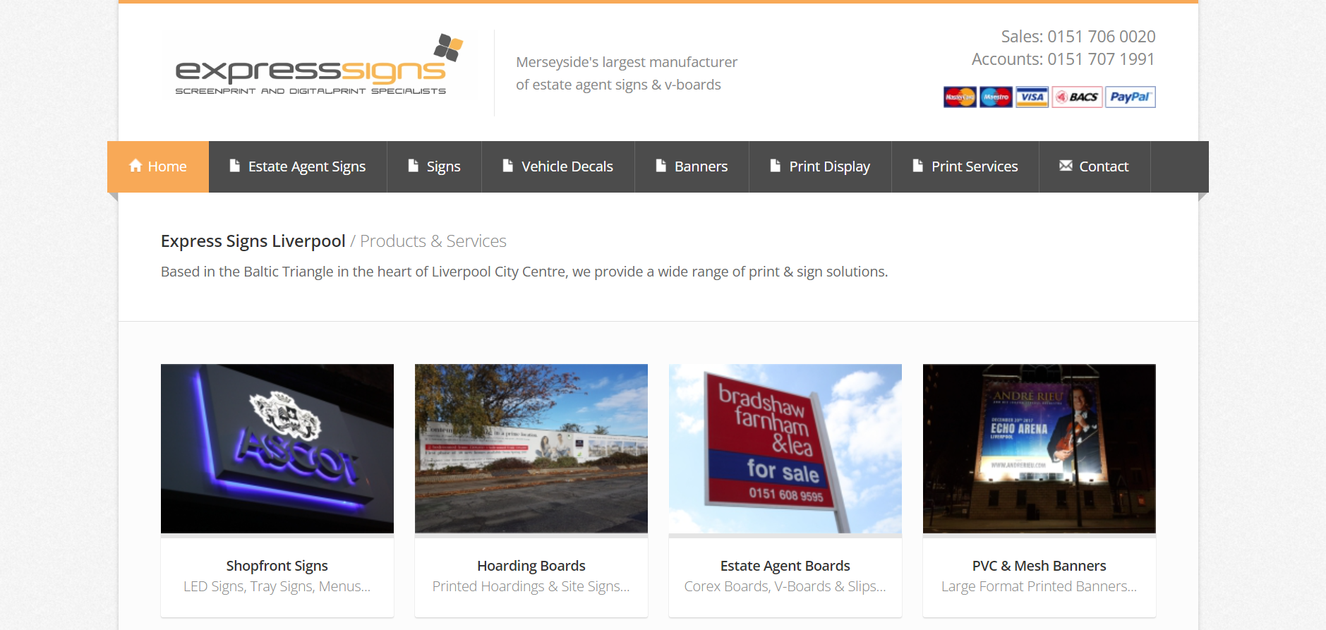 Express Signs Website