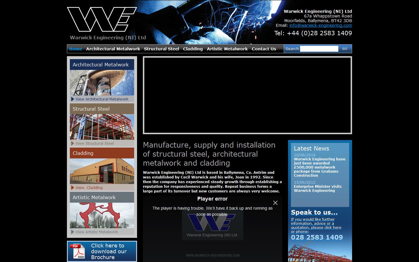Warwick Engineering Ni Ltd Website