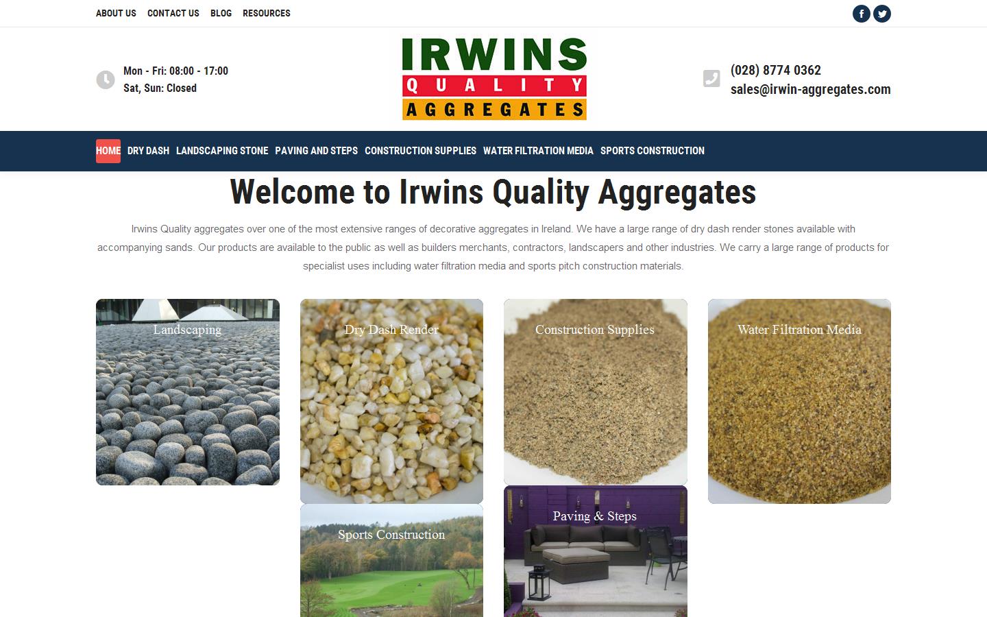 Irwins Quality Aggregates Website