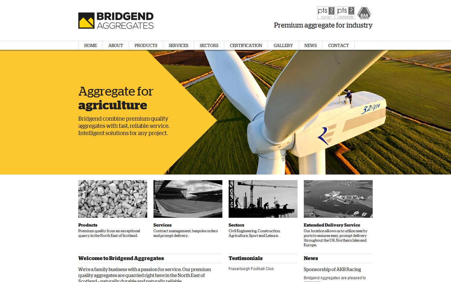 Bridgend Aggregates Website