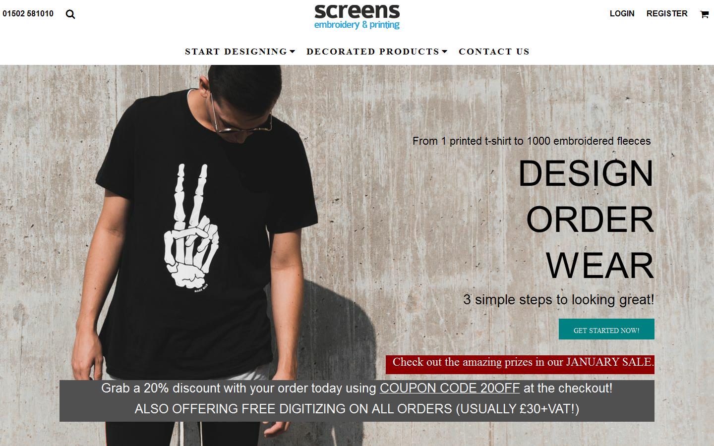 Screens Embroidery & Printing Website