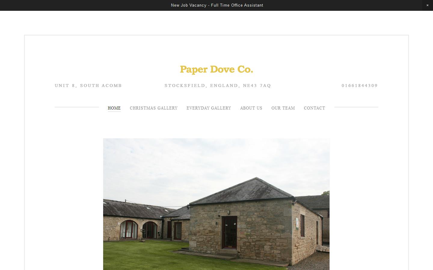 Paper Dove Company Ltd Website