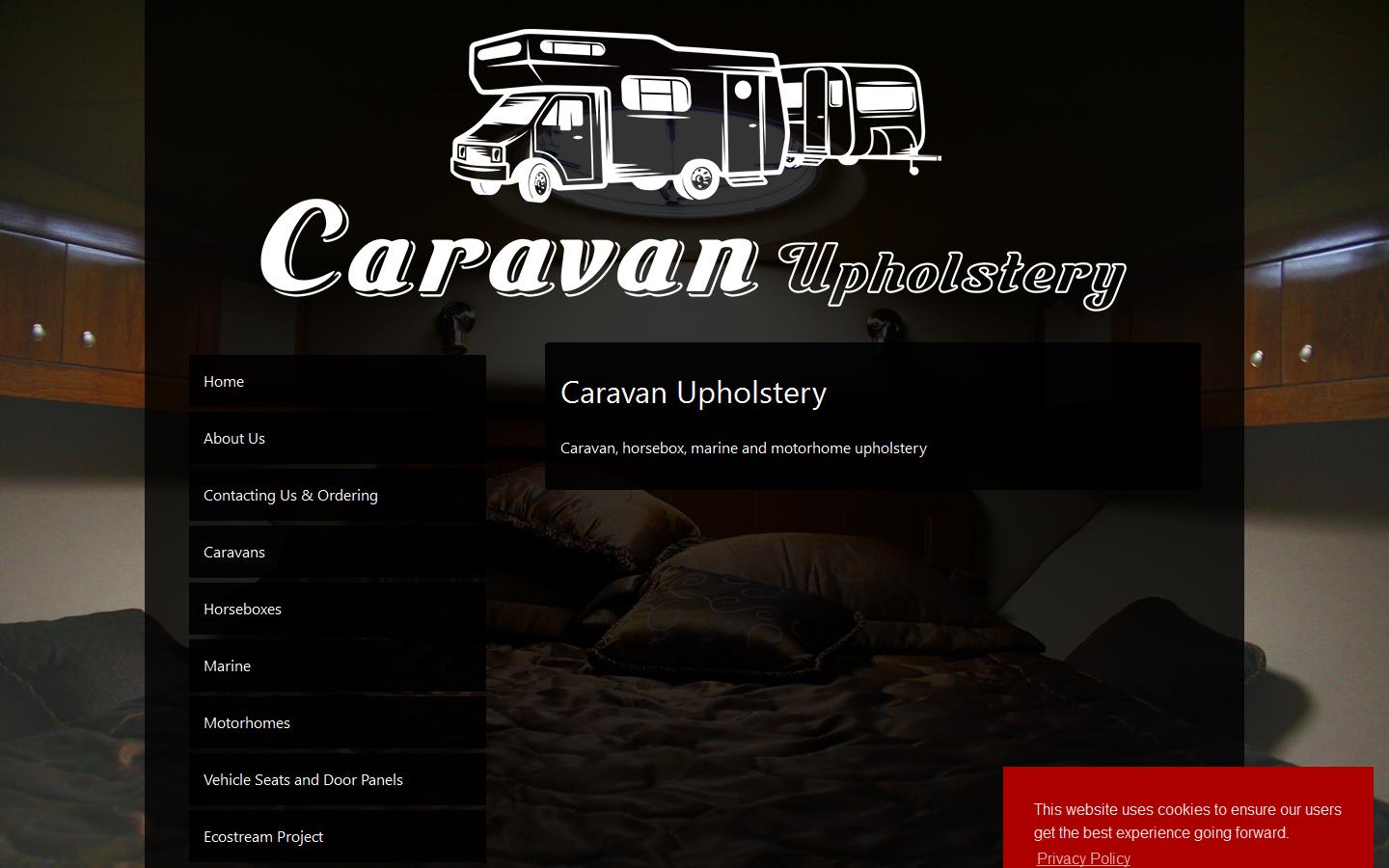Caravan Upholstery Website
