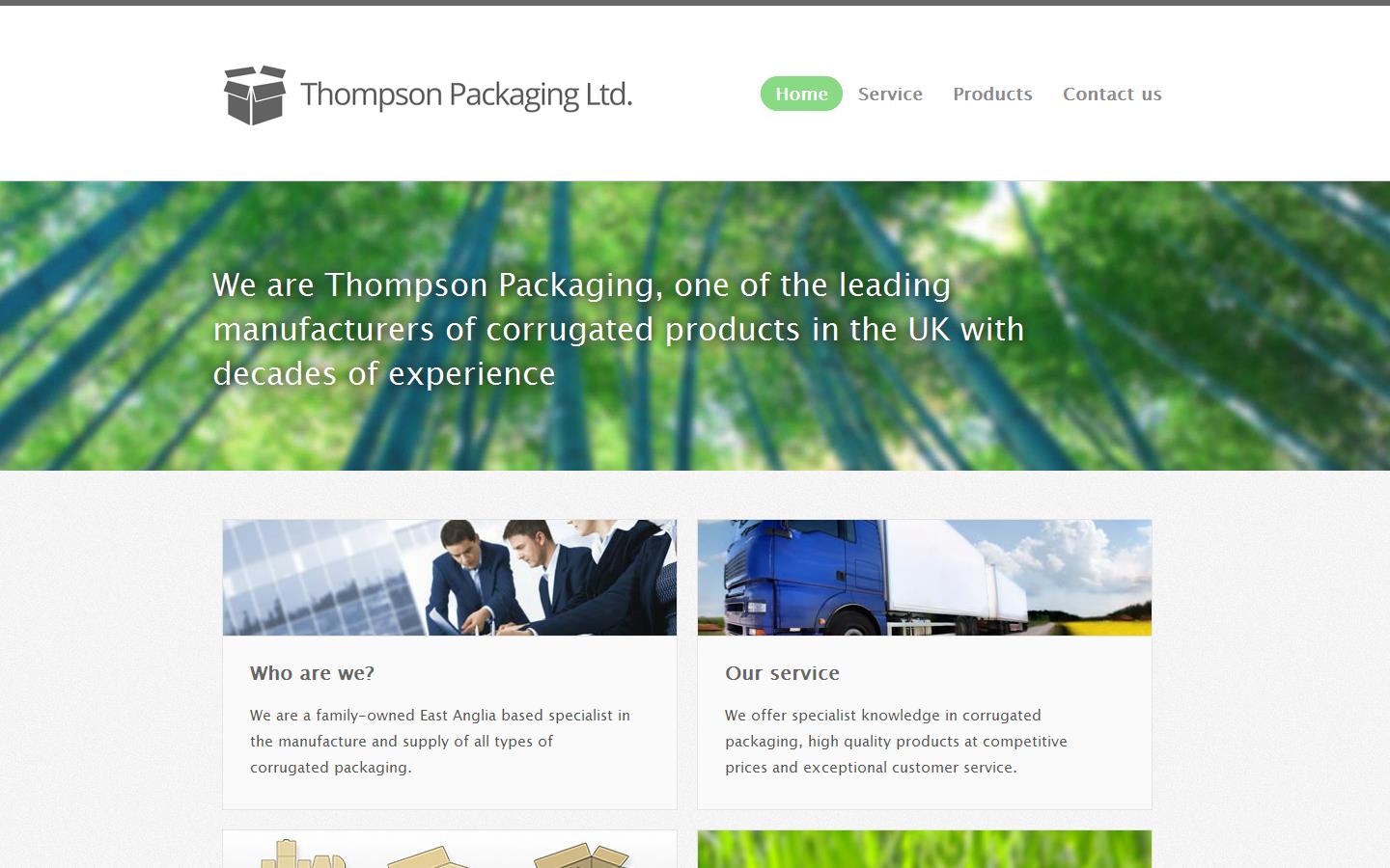 Thompson Packaging Ltd Website