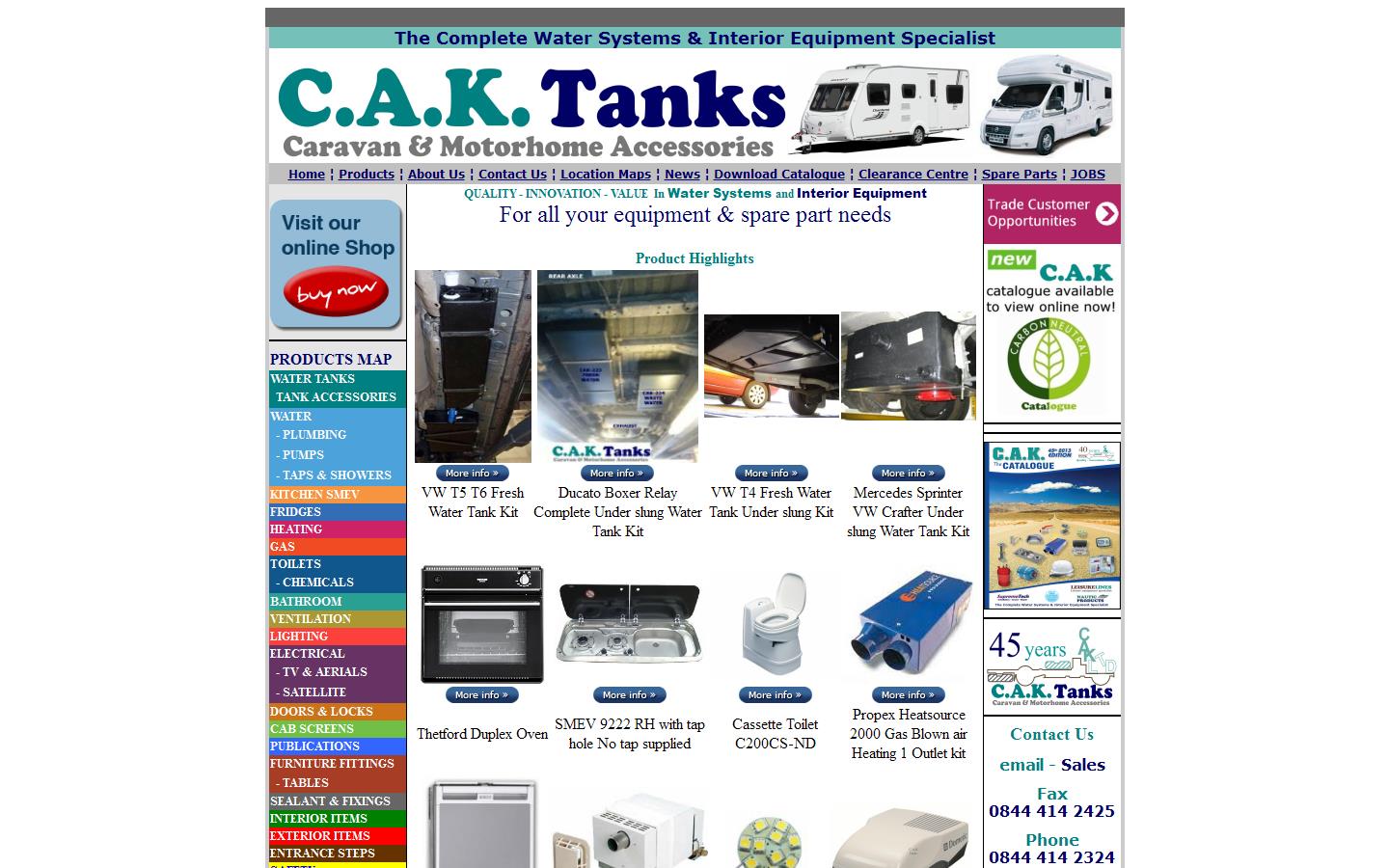 C A K Tanks Website