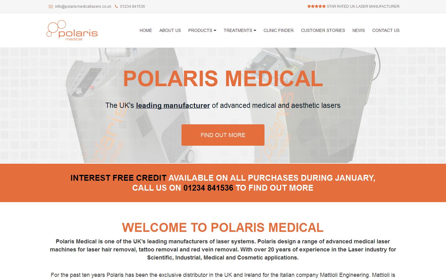 Polaris Medical Website