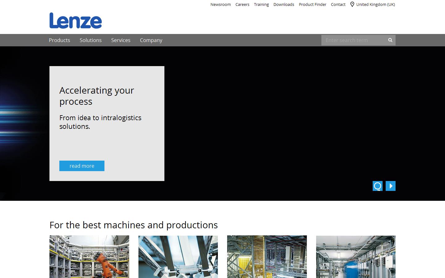 Lenze UK Website