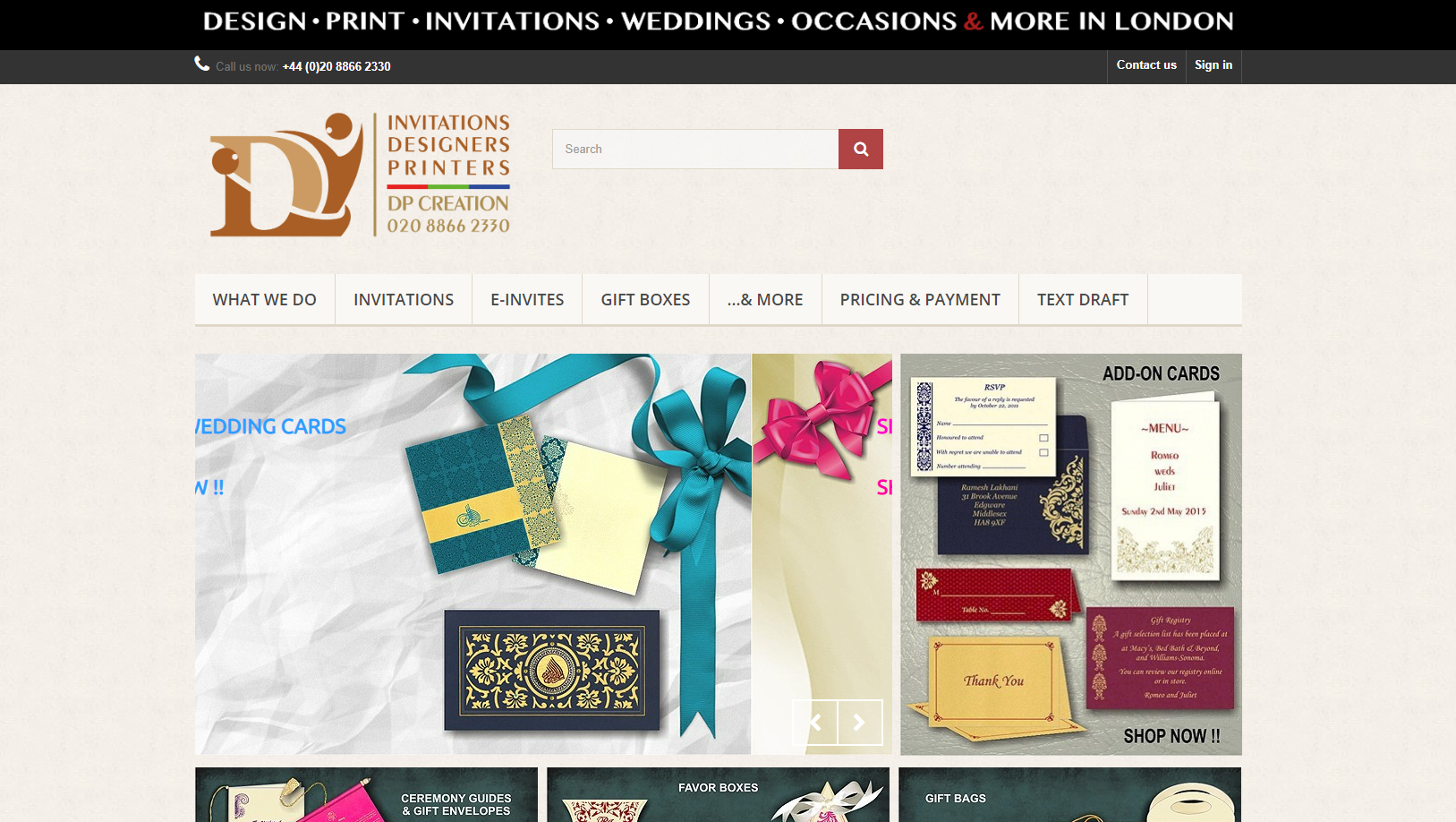 D P Creation by Design Print Website