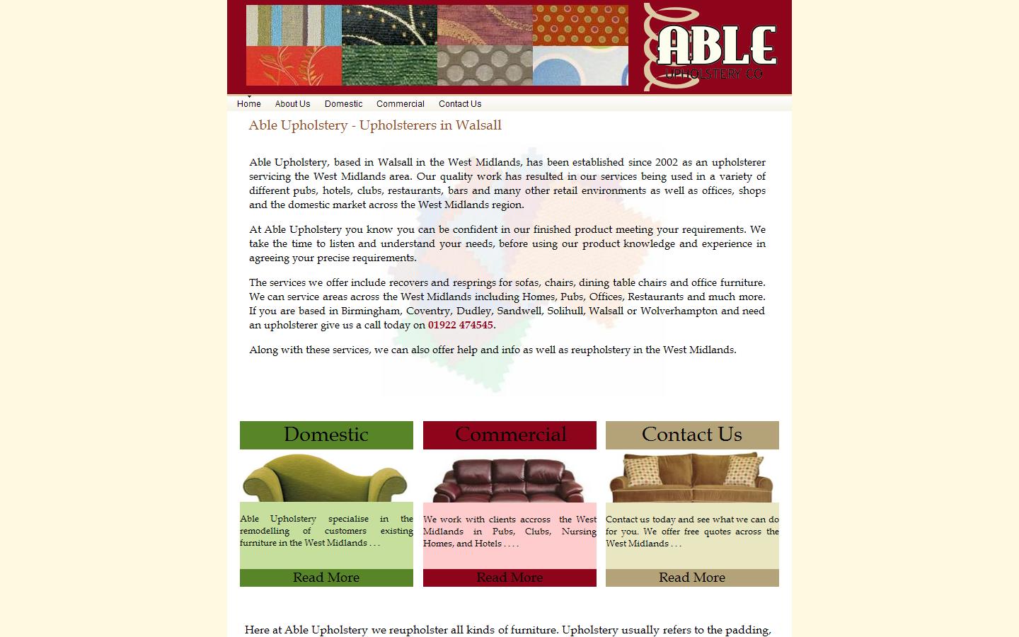 Able Upholstery Website