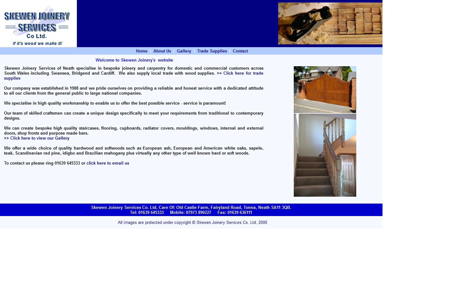 Skewen Joinery Services Co. Ltd Website