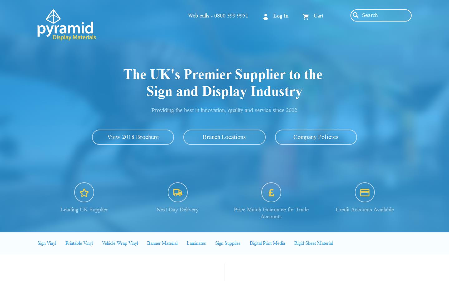 Pyramid Display Materials Website