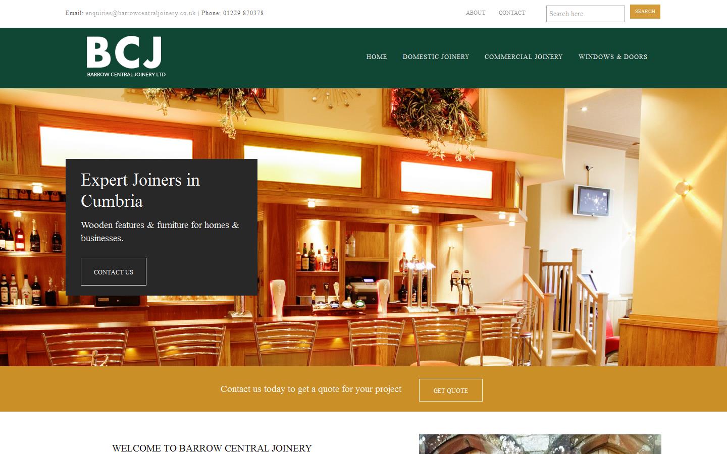 Barrow Central Joinery Website