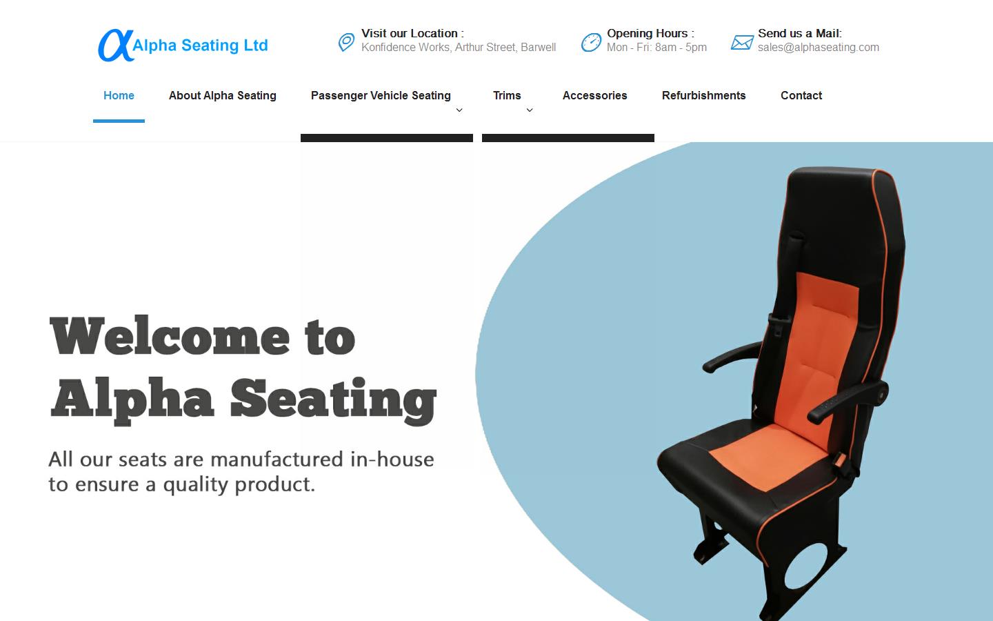 Alpha Seating Ltd Website