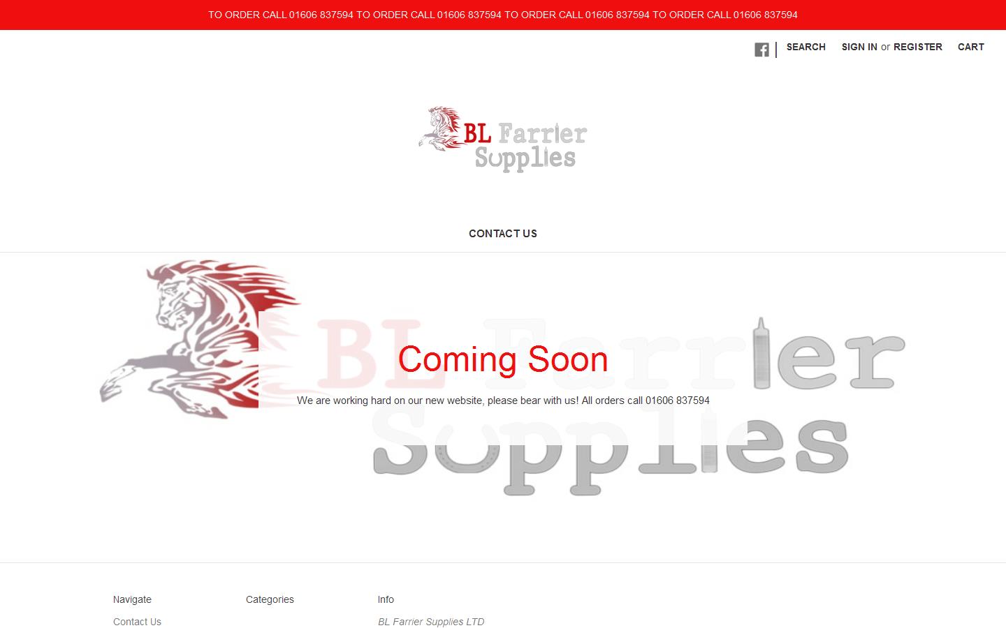 B L Farrier Supplies Website