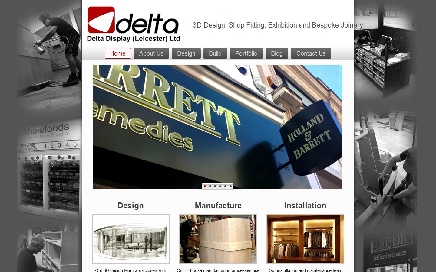 Delta Display Leicester Ltd Website
