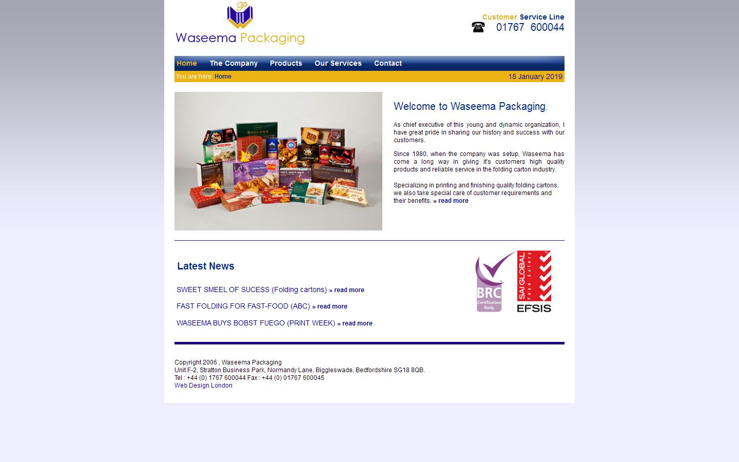 Waseema Packaging Website