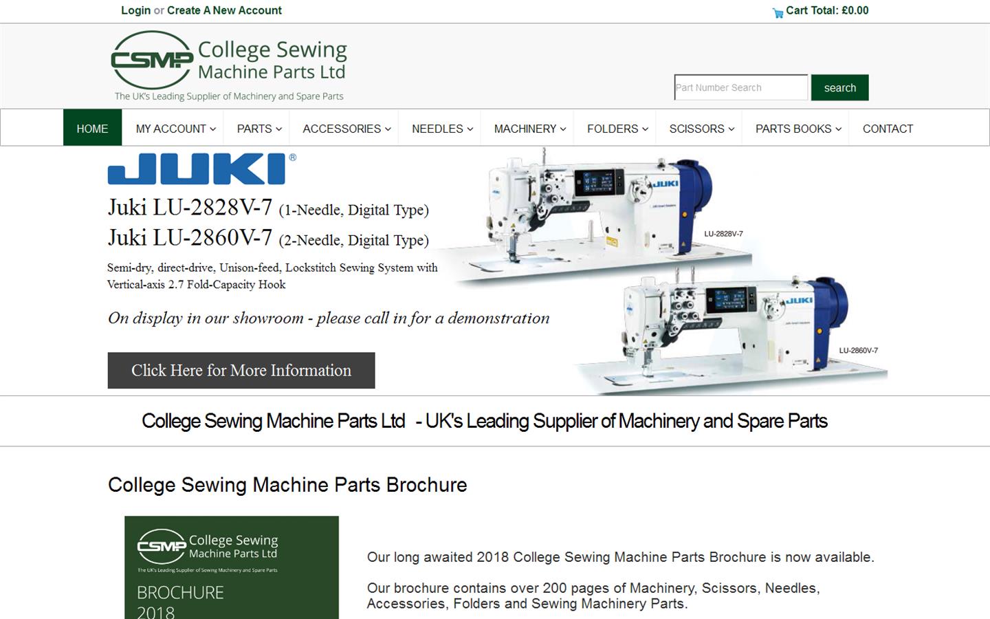 College Sewing Machine Parts Ltd Website