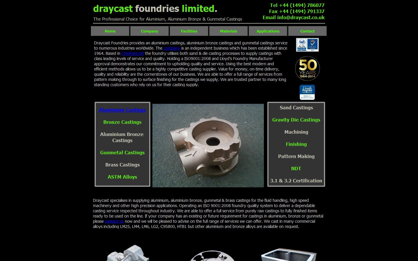 Draycast Foundries Ltd Website