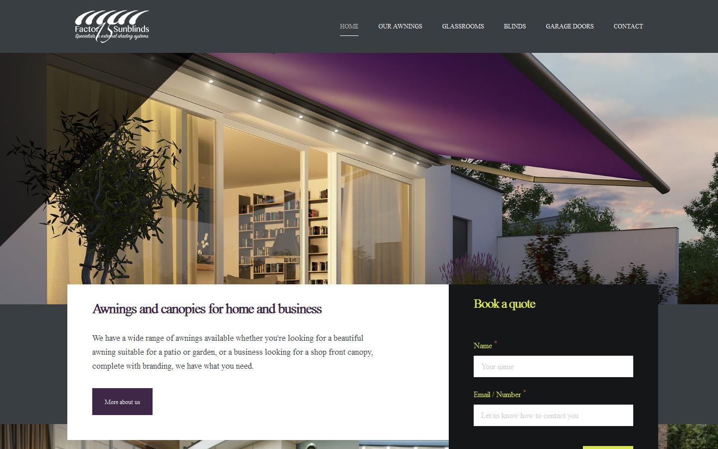 Factor 15 Sunblinds Website