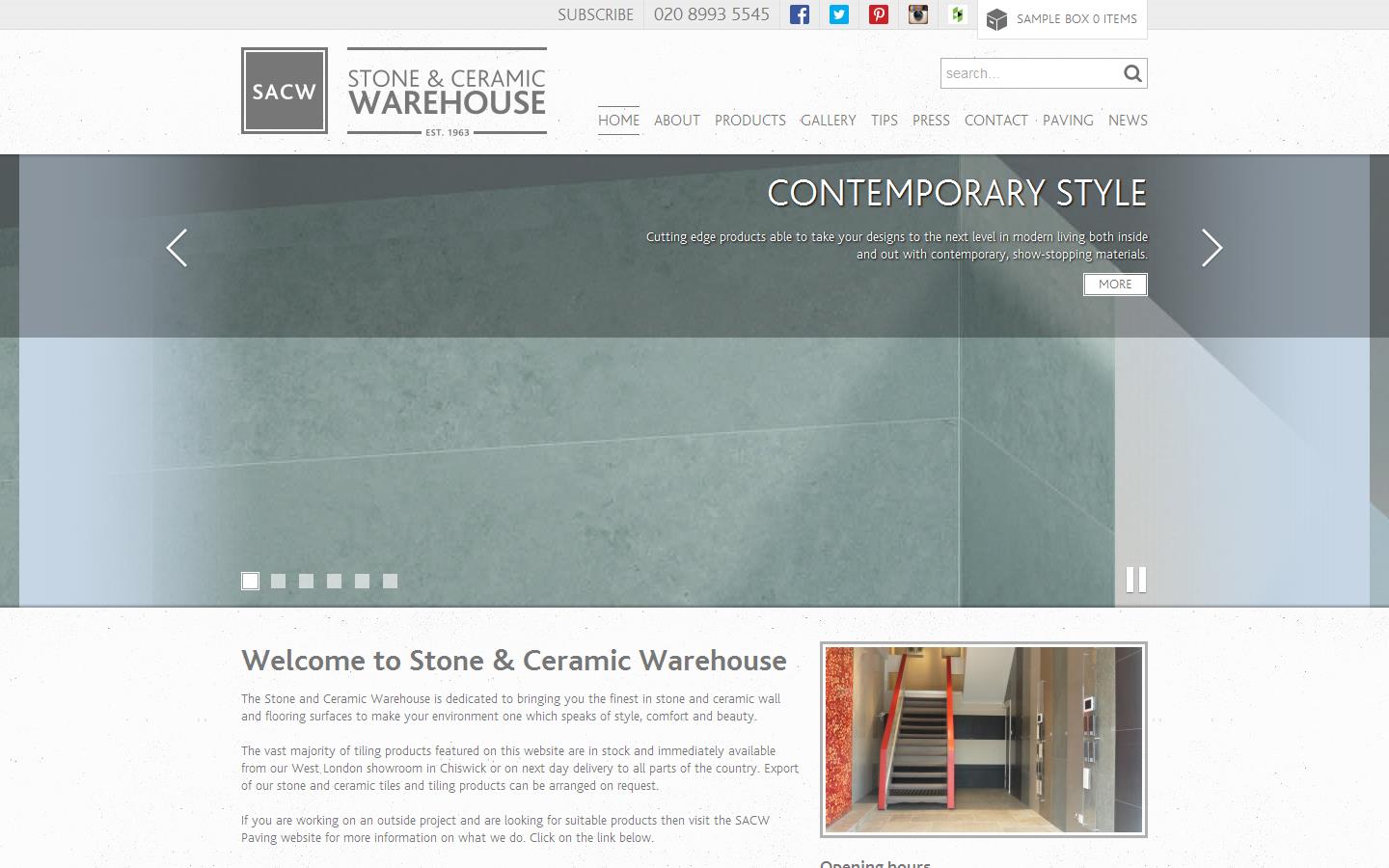 Stone & Ceramic Warehouse Website